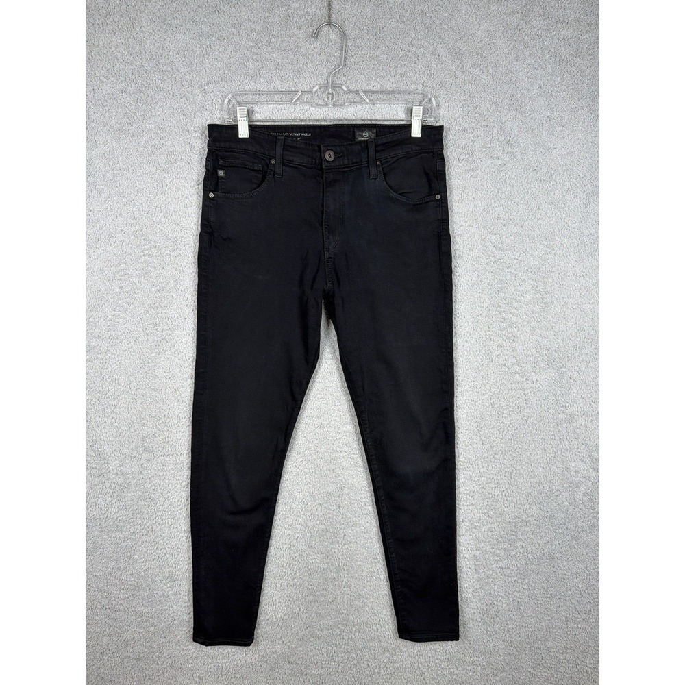 AG Adriano Goldschmied Farrah Skinny Ankle Jeans Women's 30R Black Stretch 30x29